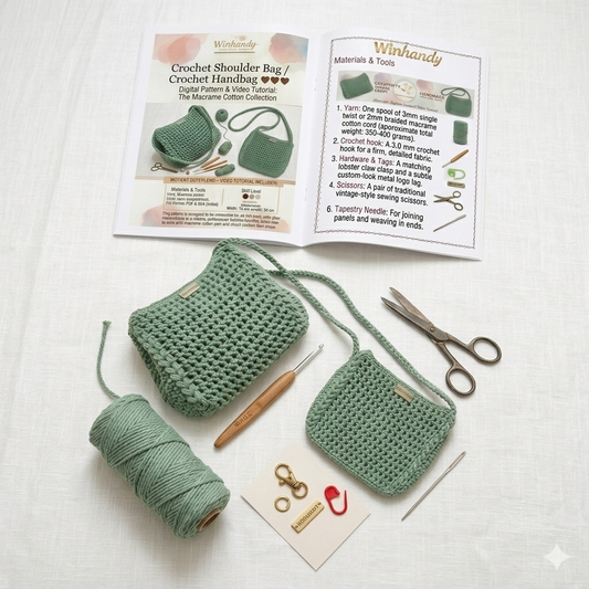 Boho Round Crochet Bag - Digital Pattern (PDF Tutorial)